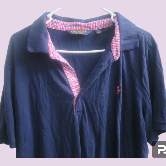 Polo Golf Ralph Lauren polo modal blend collared shirt in navy blue size XXL. - Picture 7 of 8